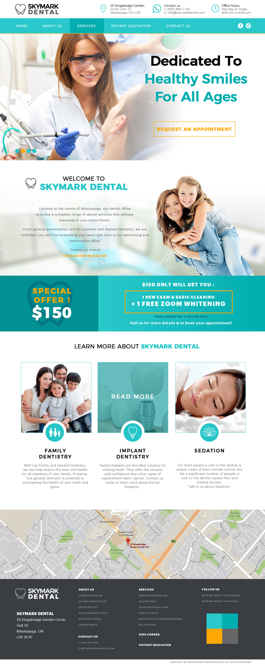 Skymark Dental Clinic Website Template